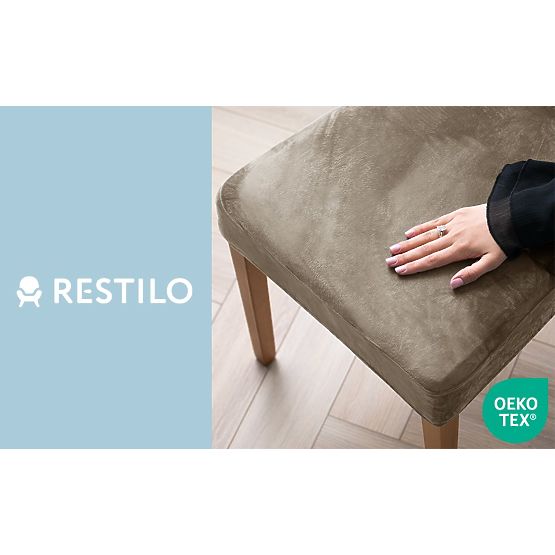 RESTILO SENTO bézs színű sima klasszikus stílusú székhuzat