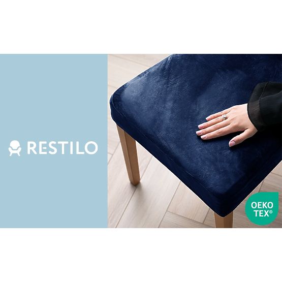 RESTILO SENTO szék huzat indigó színben, sima klasszikus stílus