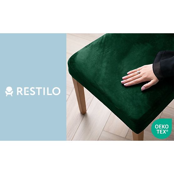 RESTILO SENTO sötétzöld szék huzat sima klasszikus stílus