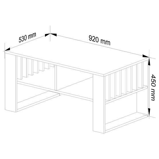 ROCKFORD KONFERENCIAI ASZTAL CRAFT TÖLGY / FEKETE