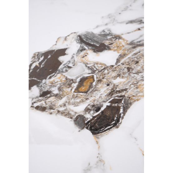 ROSA konferencia asztal fehér márvány / szürke márvány / arany (2p=1db)