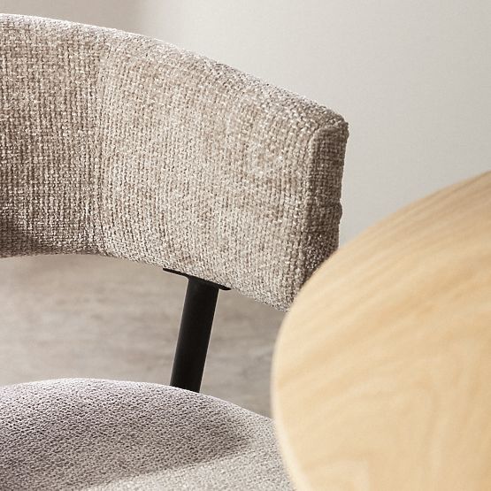 Rosario kárpitozott szék bézs/fekete lábakkal