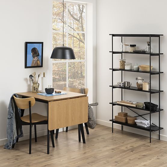 Roxby étkezőszék fekete/tölgy