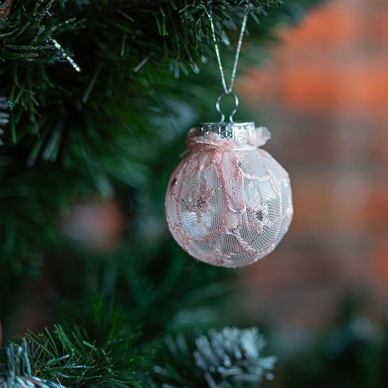 Rózsaszín karácsonyi díszek 24 db sysd1688-088