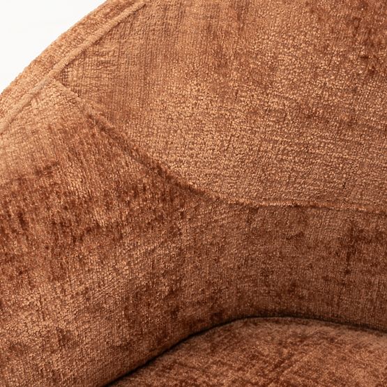 Rumble forgószék réz színben, lekerekített forma