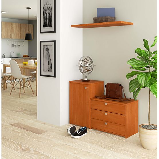 S16 cipőtartó komóddal, 3 lenyíló ajtó - éger