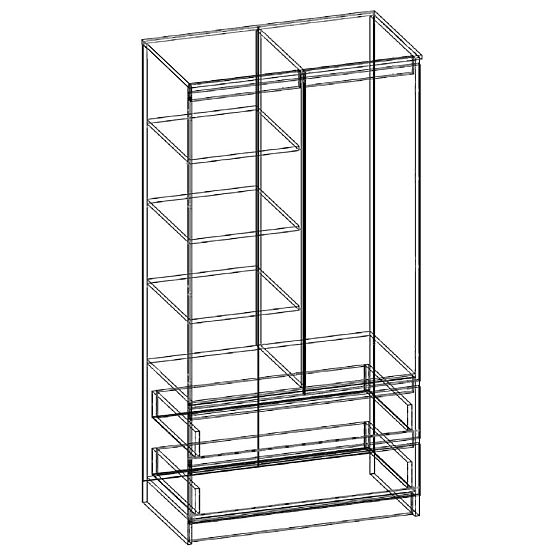 S90 2D 2SZ CLP PK SONOMA / FEHÉR SZEKRÉNY