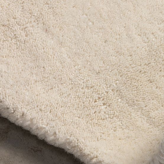 Sable téglalap alakú szőnyeg, hullámos, gyapjú, krémszínű, Szőnyeg mérete: 160x230