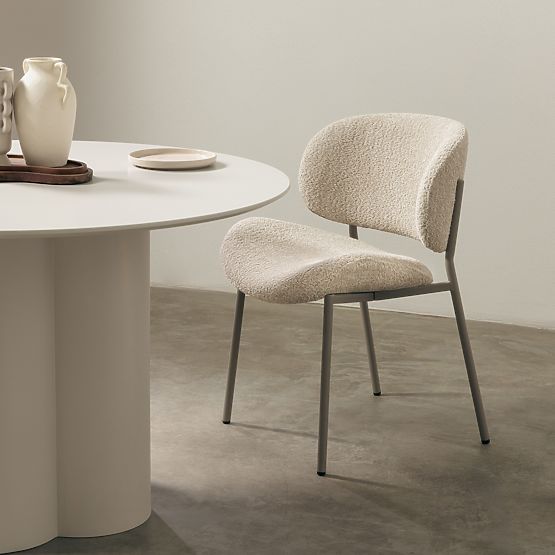 Safira kárpitozott szék bézs, boucle