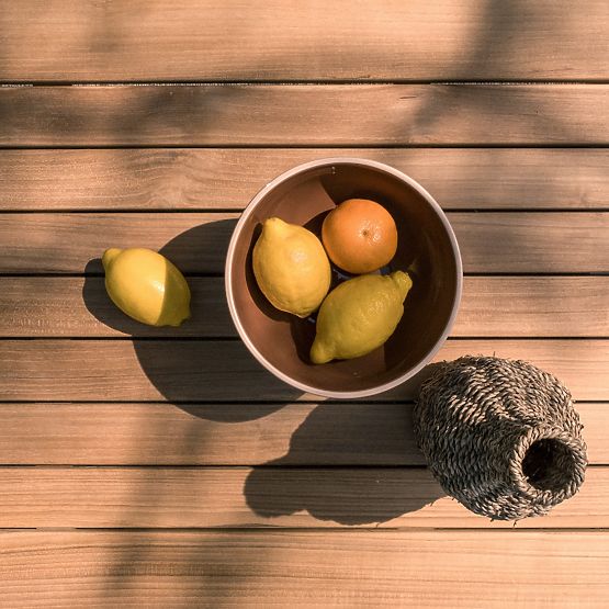 San Piero kerti sarok ülőgarnitúra asztallal, teak FSC fa, szürke/természetes