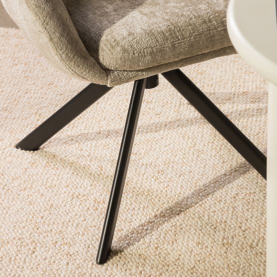 Santos forgószék világos bézs/fekete lábak