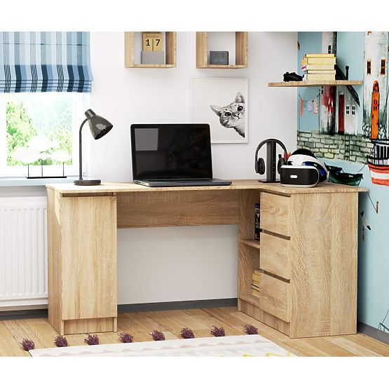 SAROK ÍRÓASZTAL B20 155 cm JOBB SONOMA