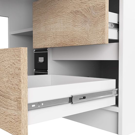 SAROK ÍRÓASZTAL B20 CLP JOBBOS PK FEHÉR / SONOMA