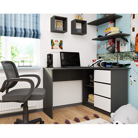 SAROKASZTAL B16 CLP JOBB SZÜRKE / FEHÉR