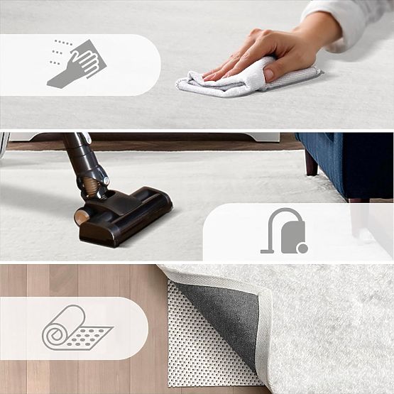 Selyem szőnyeg Rabbit - Fehér Ecru