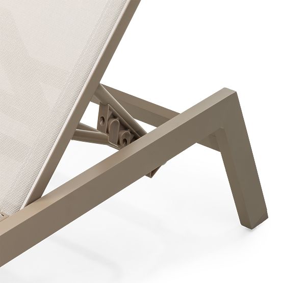 Shelly állítható kerti nyugágy, alumínium, bézs