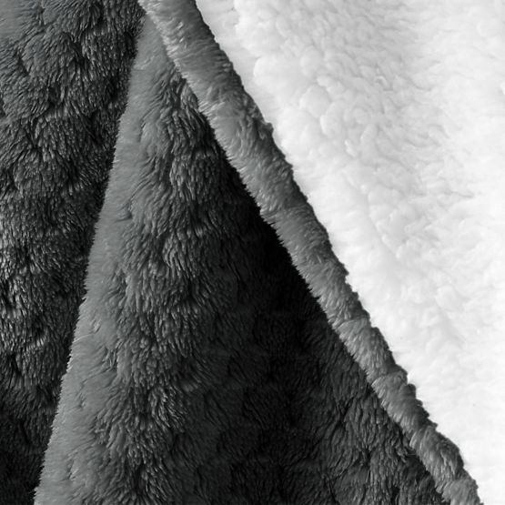 SHLEEPY takaró grafit színű, jacquard mintás, klasszikus stílusú 170x210