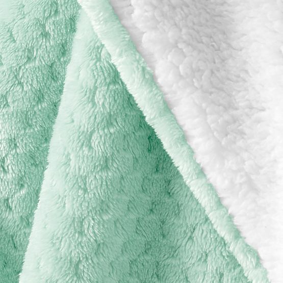 SHLEEPY takaró menta színben, jacquard mintával, klasszikus stílusú, 130x180