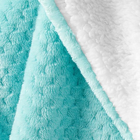 SHLEEPY türkiz takaró jacquard mintával, klasszikus stílusban 220x240