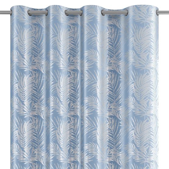 SILVERLEAVES FÜGGÖNY világoskék szín nyomtatott glamour stílus ezüst ringlik bársony 140x245 AmeliaH