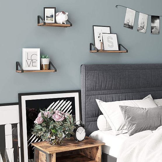 SIRIN fekete loft polc szett, 3 darab