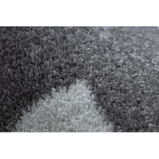 SKETCH szőnyeg - F730 minta Marokkói lóhere, Szürke / fehér rács