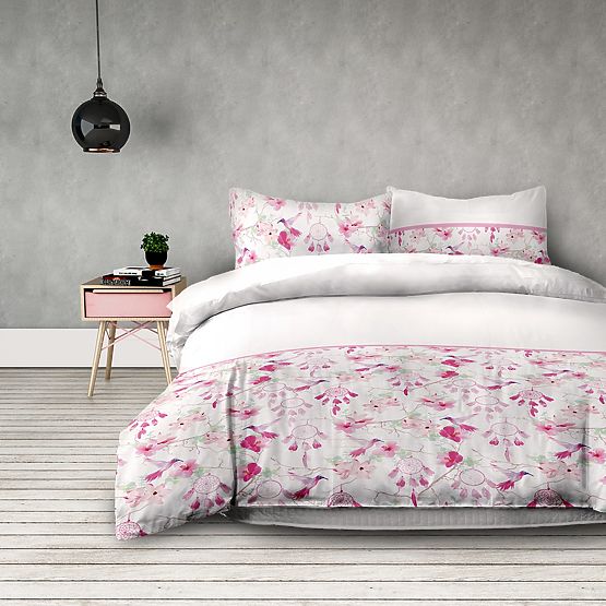 SNUGGY ágynemű fehér virágmintás 155x220*2+80x80*2 AmeliaHome
