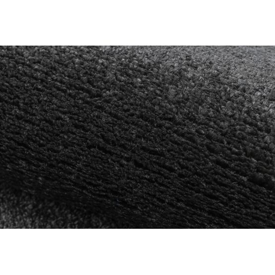 SOFTY kerek szőnyeg Egyszínű, egyszínű, fekete