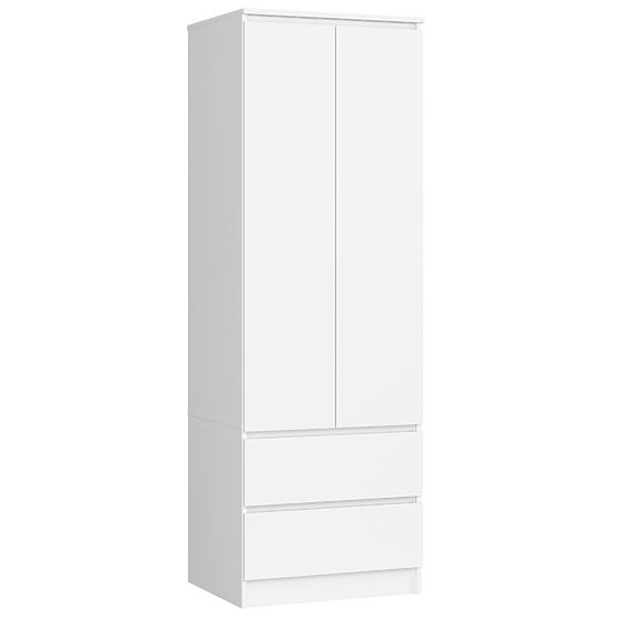 STAR RUHASSZEKRÉNY 60 cm 2 AJTÓ 2 FIÓK FEHÉR