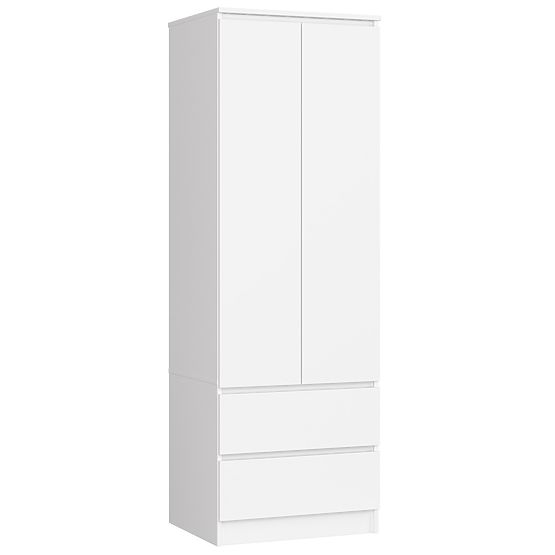 STAR RUHASSZEKRÉNY 60 cm 2 AJTÓ 2 FIÓK FEHÉR