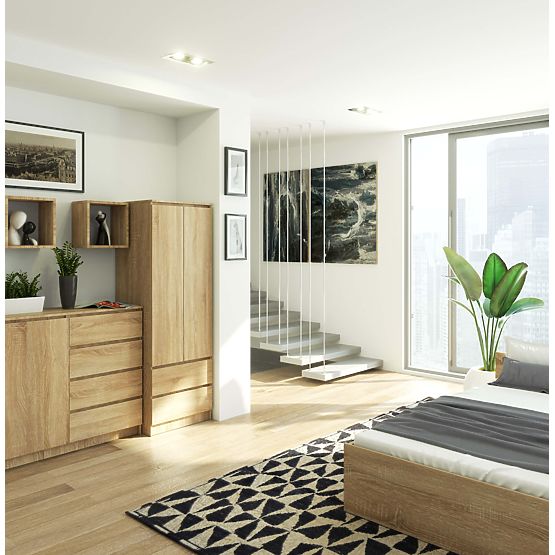 STAR S 60 cm 2 AJTÓ 2 FIÓK SONOMA TÖLGY SZEKRÉNY