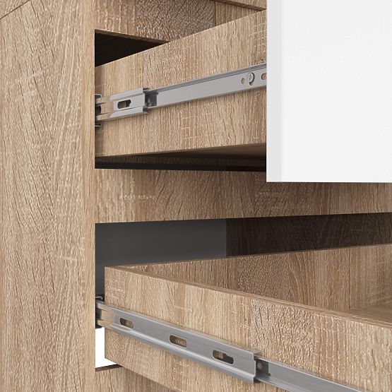 STAR S 60 cm 2 AJTÓS 2 FIÓKOS SZEKRÉNY SONOMA / FEHÉR