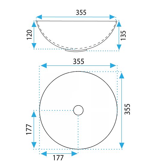 Stella fehér kerámia mosdókagyló arany szegéllyel