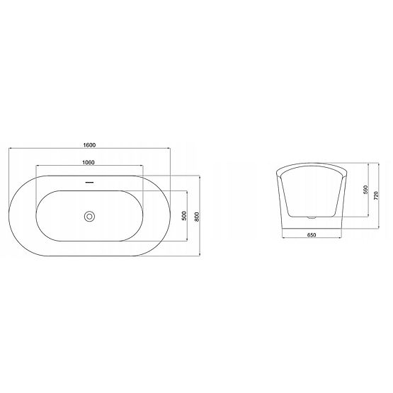 Szabadon álló Rea Ferrano 160 kád