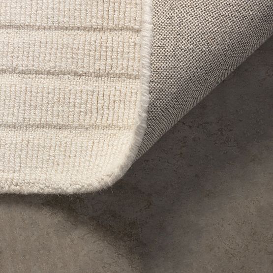 Téglalap alakú Dunes szőnyeg, ívek, gyapjú, krémszínű, Szőnyeg méret: 120x180