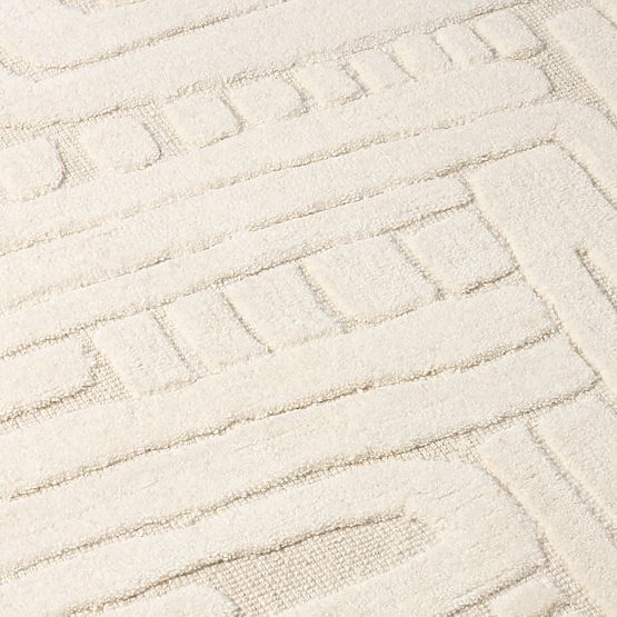 Téglalap alakú Sophia szőnyeg, tuftált, pamut, krémszínű, Szőnyeg mérete: 190x290