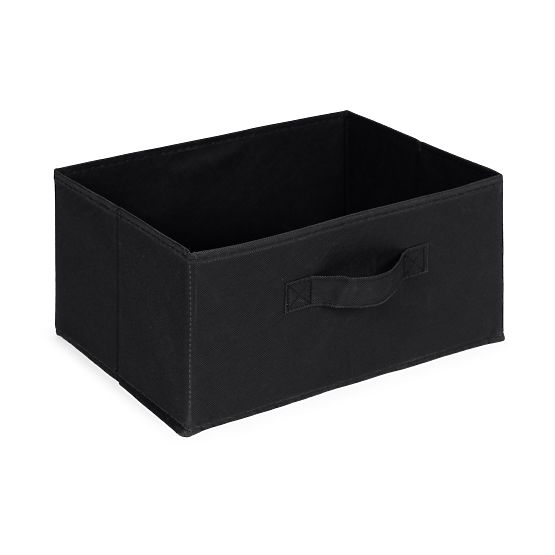 Textil szekrény polc szervező kivehető kosarakkal, 3 szintes loft fekete ModernHome