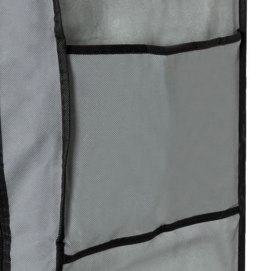 Textil szekrény polcokkal ruhák és cipők számára