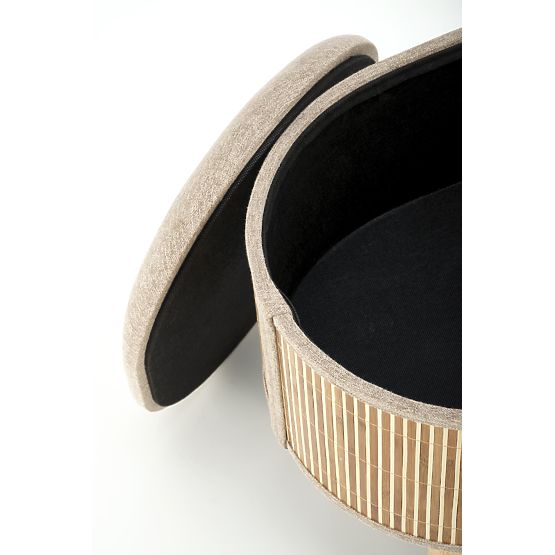 TICO 2 darabos puff készlet tárolóhellyel, bézs