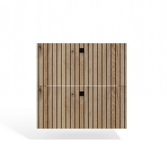 TIGO 60 2S FÜRDŐSZOBAI MOSDÓ ALATTI SZEKRÉNY, 2 FIÓK, EVOKE TÖLGY, BARÁZDÁLT ELŐLAP, FÜGGESZTETT