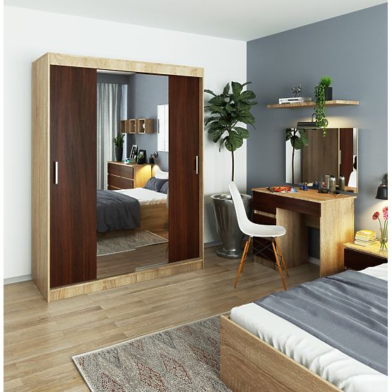 TOLÓSZEKRÉNY 150cm CLP SONOMA / WENGE