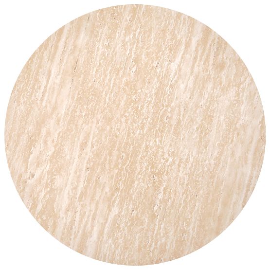 TRAVERTINO KEREK dohányzóasztal, travertin (1p=1db)