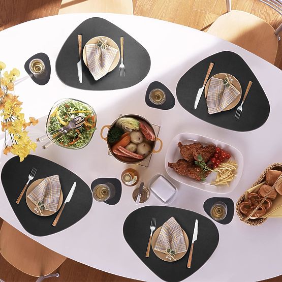 TRIVAL BLACK asztali alátét készlet, 8 darab