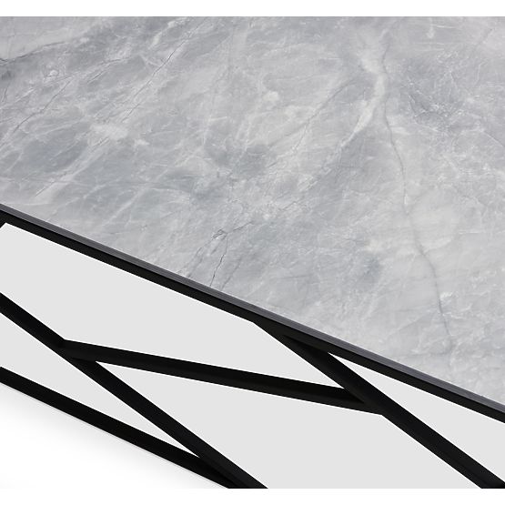 UNIVERSE 2 konferencia asztal, szürke márvány / fekete (2p=1db)