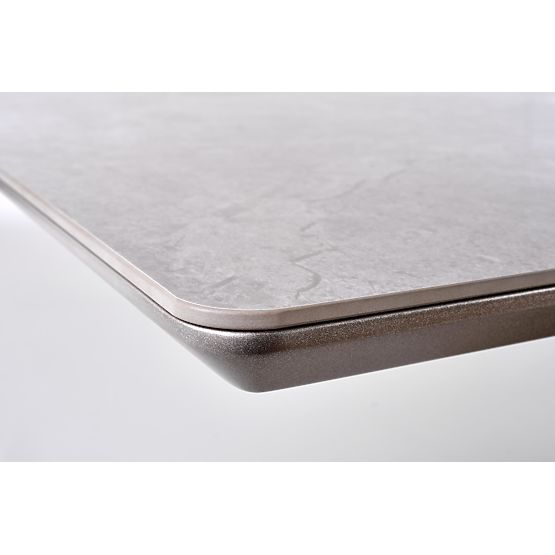 VALENTINO világosszürke/arany kihúzható asztal (3p=1db)