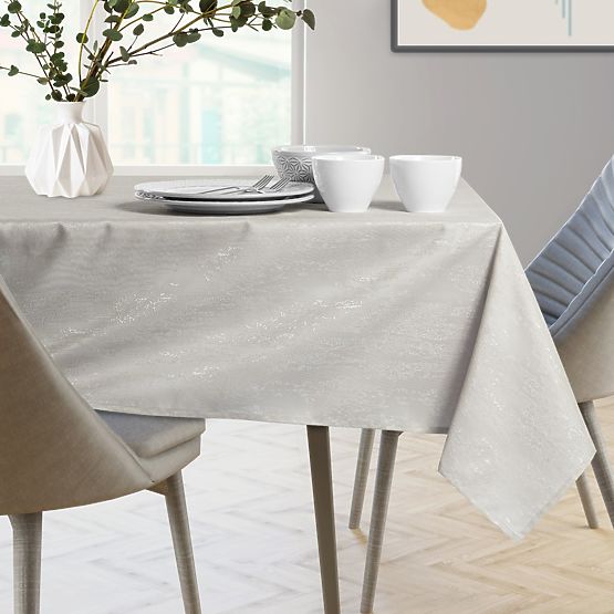 VESTA asztalterítő krémszínű dombornyomott modern minta 30x140 ameliahome