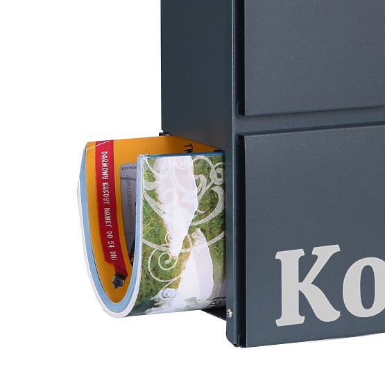 Vidar antracit levélszekrény feliratokkal