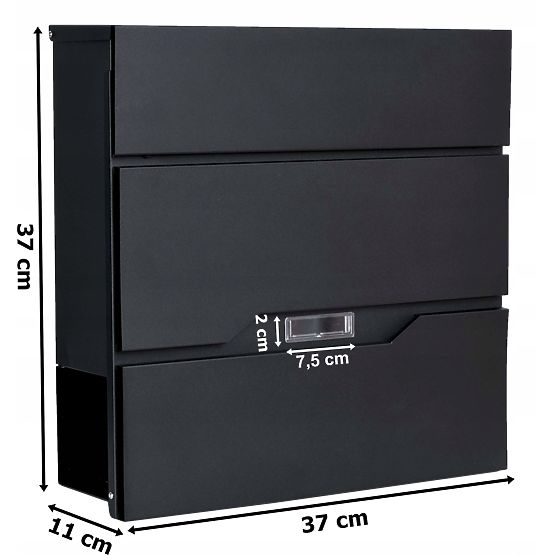 Vidar fekete levélszekrény