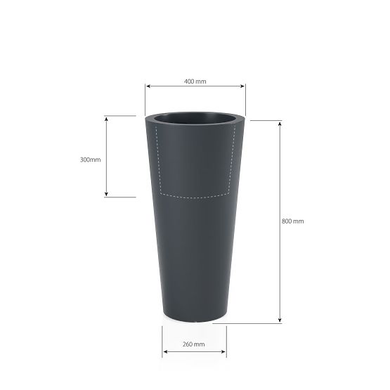 Virágcserép HABANA Antracit