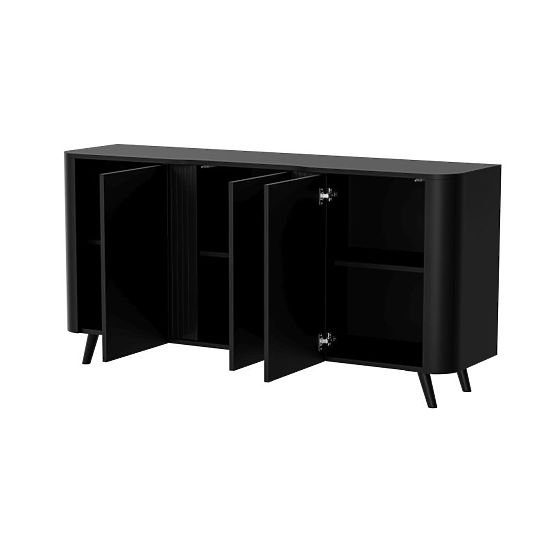 VOLARE komód 150 3D fekete matt/fekete matt